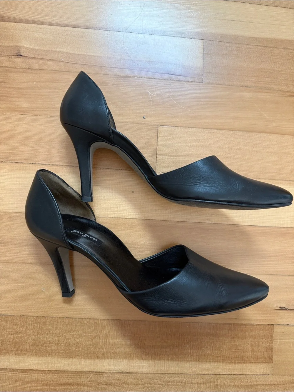 Paul Green Black Pointed Pumps 6 1/2UK (US 9)